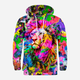 Bluza męska z kapturem Mr. Gugu & Miss Go Colorful Lion H-K2202 XL Multicolor (5903845210502) - obraz 1