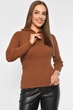 Гольф женский однотонный коричневого цвета Fashion размер 44-46 (187883) - изображение 1