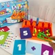 Навчальна гра "Кольорова математика" 4FUN Game Club 75054 прозорі колби 40 кульок ігрові картки щипці - изображение 2