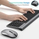 Бездротовий комплект клавіатура та миша Cimetech Turquoise Grey-black - зображення 4