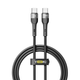 Кабель для зарядки и обмена данными USB YOKI YK-EX11 EXTRA Series Type-C to Type-C 60W (3A/20V) 1.2m Black - изображение 2