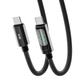 Кабель для зарядки та обміну даними USB YOKI YK-DI88 DISPLAY Series Type-C to Type-C 100W (5A/20V) 2m Black - зображення 7