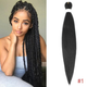 Канекалон Easy Braid однотонний чорний Довжина 65 см Вага 90 г Низькотемпературний 100-150°С 1#EZ - зображення 2