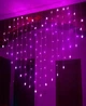 Светодиодная гирлянда штора Сердце LED, 1,8x1,5м, 16 нитей, 220В, 8 режимов, Фиолетовый - изображение 2