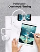 Держатель для телефона UGREEN LP113 90cm 360° Multifunction Phone Clip Stand White (30488) - изображение 7