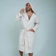 Халат чоловічий вафельний L/XL з капюшоном Бежевий (Д-lel-vafel-003/2-02) - зображення 1