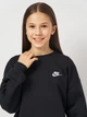 Подростковый теплый свитшот Nike G Nsw Club Flc Ovrszd Crew Lbr FD2923-010 147-158 см Black/White (0196607235232) - изображение 4