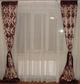 Комплект штор Firanka Damask 2шт 100х270см Бордовий з бежевим (14ш) - зображення 2