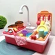 Кухня игрушечная мойка льется вода 29 предметов звук свет Розовый (WD-T41) - изображение 1