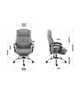 Офисное кресло с массажем Mark Adler Boss 6.0 Grey ткань - изображение 4