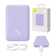 Павербанк Baseus с Беспроводной зарядкой Qi 15W Baseus Magnetic Mini Wireless Fast Charge 2in1 10000mAh 20W 2.4A QC3.0+PD3.0 (P10059001513-00)Сиреневый - зображення 7