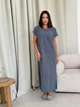 Платье-футболка миди летнее женское ARTKNIT Маргарет L Графитовое (4823093464131) - изображение 1