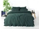 Односпальний комплект Limasso Exclusive Dark Green Варена Бавовна 160х220 см наволочки 50х70 см - зображення 1