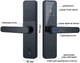 Розумний блютуз Smart кодовий замок зі сканером відбитка пальця Finger lock дверна ручка для будь-яких дверей, чорний - зображення 2