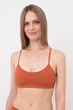 Безшовний топ в рубчик на тонких бретелях Giulia CAMI TOP RIB S/M Orange-burnt sienna - изображение 1