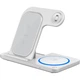 Беспроводная зарядная док-станция Magsafe 4 в 1 15 Вт с подсветкой для iPhone Apple Watch AirPods, iWatch, TWS Earbuds, белая - изображение 3