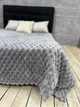 Плед покрывало плюшевое Cappone из микрофибры "Соты" 200х220 см Светлая Сталь - изображение 2