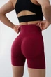 Спортивные женские удлиненные шорты Hot с двойным пуш-ап эффектом и утяжкой для фитнеса, йоги, танцев M Винный-бордо (MS02000HM) - изображение 5