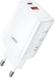 Мережевий зарядний пристрій XO CE16 - 45W PD USB-C & 22.5W QC USB-A White (CE16_White) - зображення 2