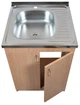 Мойка с тумбой AQUAMARIN BoxWood 600 Beech (Бук)+Сифон - изображение 2