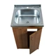 Мойка с тумбой AQUAMARIN BoxWood 500 Walnut (Орех)+Сифон - изображение 2