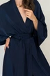 Халат Forli Халат шелковый с хлопком Navy ONE Синий SL0035-14-04_ONE - изображение 3