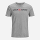 Футболка хлопковая длинная мужская Jack & Jones 12137126-54013 S Light Grey Melange (5713738379984) - изображение 7