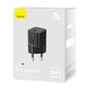 Зарядное устройство Baseus GaN5 Fast Charger mini 1C 20W EU QC3.0 PD 3A Black (CCGN050101) - изображение 4