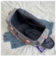Сумка дорожная спортивная с отделение для обуви Серо-розовая Travel bag - изображение 3