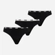 Набор трусиков танга женских хлопковых Puma String 3P Pack 90759002 L 3шт Black (8718824804477) - изображение 2