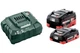 Базовий комплект акумуляторів Metabo LiHD 18 В 4 Аг + 5,5 Аг + ASC 55 - зображення 1