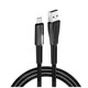 Дата кабель ColorWay USB 2.0 AM to Type-C 1.0m zinc alloy + led black (CW-CBUC035-BK) - изображение 2