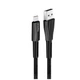 Дата кабель ColorWay USB 2.0 AM to Type-C 1.0m zinc alloy + led black (CW-CBUC035-BK) - изображение 3