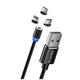 Дата кабель USB 3в1 (Lightning+MicroUSB+Type-C) Magnet only charge ColorWay (CW-CBUU020-BK) - изображение 4