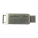 USB флеш накопитель Goodram 32GB ODA3 Silver USB 3.0 / Type-C (ODA3-0320S0R11) - изображение 2