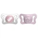 Пустышка Chicco Physioforma Micro силиконовая от 0 до 2 месяцев Для девочек 2 шт (75126.11) - изображение 1