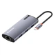 Док-станція ColorWay USB-C 6-в-1 Type C PD 100W/USB3.0х3/USB2.0/RJ45 (CW-HUB03) ( Сірий ) - зображення 3