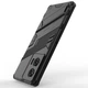 Захисний чохол з підставкою Deexe Bibercas для Motorola Edge 50 Fusion - Black - зображення 3