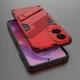 Захисний чохол з підставкою Deexe Bibercas для Motorola Moto G24 - Red - зображення 4