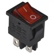 Перемикач з підсвіткою KCD1 4 201N червоний 4pin 6A 250V - изображение 1