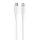 Кабель для iPhone Type-C to Lightning Proove Small Silicone 20W (1m) white - зображення 1