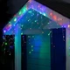 Гирлянда бахрома дождик, 2x0,5м, 80 LED, 220В, прозрачный провод, 8 режимов, Мультиколор - изображение 4