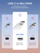 Кабель JSAUX Type-C to mini HDMI 4K@30Hz/2K@60Hz/1080P 3м білий - зображення 5