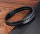 Мужской кожаный браслет Primo Rope Dual с магнитной застежкой - Black Primo BA101878 черный - изображение 2