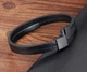 Мужской кожаный браслет Primo Rope Dual с магнитной застежкой - Black Primo BA101878 черный - изображение 3