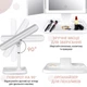 Дзеркало потрійне косметичне для макіяжу з LED підсвіткою Makeup Mirror 360 LED біле - зображення 4