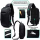 Рюкзак міський-антивор однолямковий Ozuko 9223 5л з кодовим замком з USB Black (16210) - зображення 5
