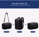 Рюкзак городской Ozuko 9242S 19л с отделением для ноутбука 15,6" Black (16204) - изображение 7
