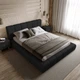 Кровать двуспальная с подъемным механизмом 160x200 Podium Black Viorina-Deko Черный (буковые ламели/без матраса) (ЛДСП/ткань велюр) - изображение 4