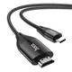 Кабель HOCO UA16 Type-C to HDTV HD on-screen cable 2m Metal Grey (6931474755025) - изображение 1